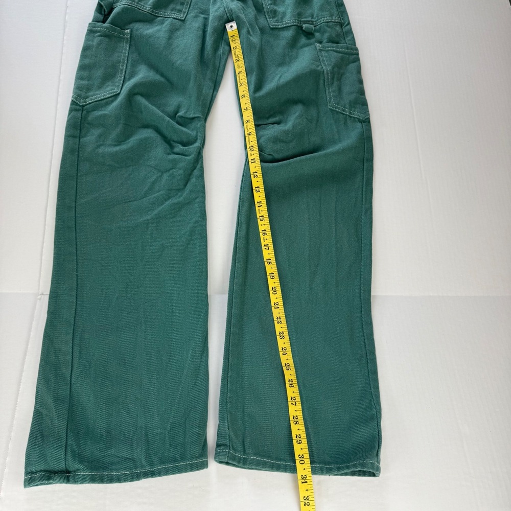 Lioness Miami Vice Green Contrast Stitch Cargo Barrel Leg Carpenter Pants XXS - Picture 10 of 12